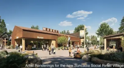 Artist Renderings for the new Suncadia Social Retail Village
