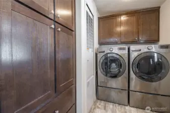 Laundry room door to the right leads to the garage via a covered patio