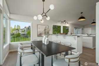 dining room facing the kitchen