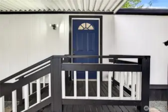Side entrance from the carport
