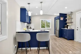 Kitchen with coffee station