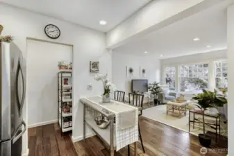 View from your stove cooking.. You can still see the beautiful tree