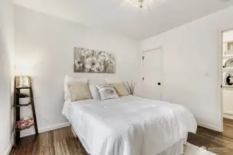 Bedroom has good sized closet