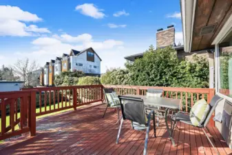 Spacious deck off the dining room.