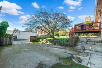 Alley access to the garage and additional off-street parking for 3-4 cars.