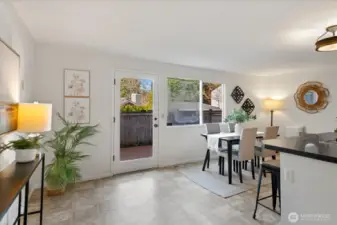 Kitchen looking to the back of the home