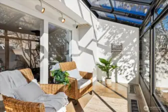 Sunroom is a serene space to relax and unwind