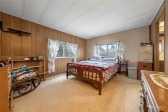 Large Primary bedroom with adjacent full bathroom.