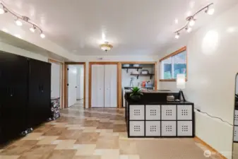Large utility room, with brand new furnace and heat pump