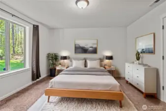 Virtually staged third bedroom