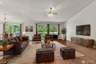 Virtually staged living room