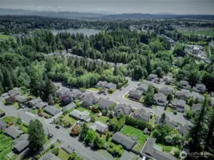 South facing ariel view