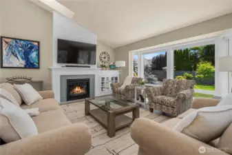 Large windows soak the home in natural light - along with skylights!
