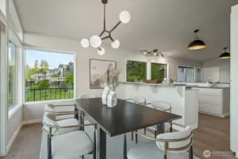 dining room facing the kitchen