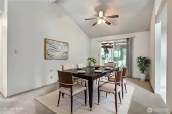 Virtually Staged Dining Room