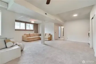 Virtually Staged Lower Level Livingroom