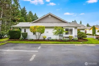 Another great feature is the two visitor parking spots, conveniently located right alongside the home. Visitor parking is available at multiple places within The Palisades at Dash Point.