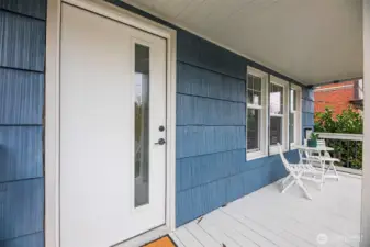 Enjoy your morning coffee on your front porch.