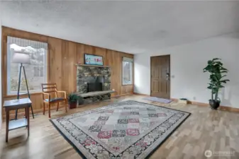 Wood burning fireplace!