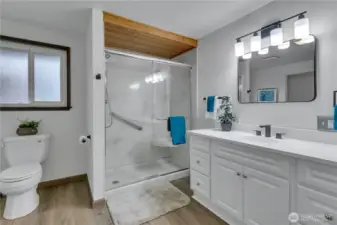 3/4 bathroom freshly updated