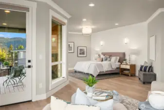 Primary Suite w/Seating Area and Private View Deck