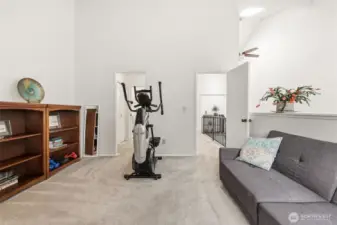 View from deck in bedroom 2, on the left you can see the walkthrough to 2 large closets and access to full bathroom.