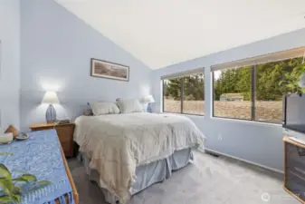 Spacious upstairs bedroom 1 with walk in closet.