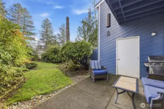 Private backyard and patio. Perfect place to relax/entertain.