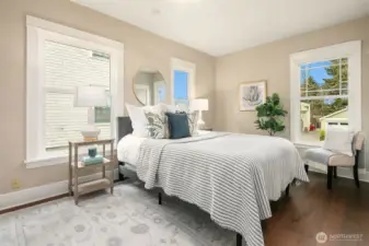 Light filled main floor bedroom.