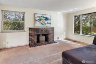 Double-paned windows.  Needs new carpeting - paint overspray on carpets.