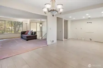 New tile flooring in Kitchen and dining room