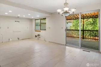 New tile flooring in Kitchen and dining room
