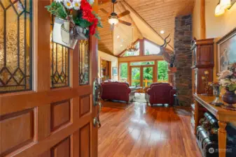 Front door entrance into home