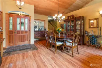 Looking back at front door and dining area