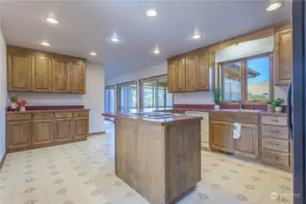 open spacious kitchen