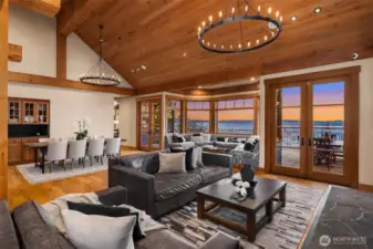 Artisan wood, ironwork and stone finishes exude timeless Pacific Northwest sophistication.