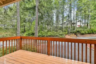 Off the familyroom is a deck that faces towards the front of the home. So many wonderful places to enjoy nature!