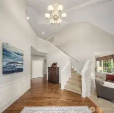 Open airy two story entry.