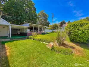 Fenced back yard and 242sf covered patio is great for outdoor entertaining.