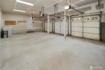 Spacious 3-car garage.