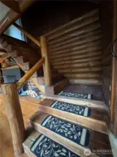 Unique stairs up to rooms