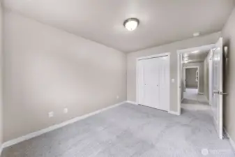3rd bedroom or Office with brand new plush carpets