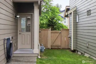 Private yard area