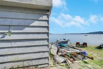 The landin pad for the neighbors landing pad, they don't enjoy owning a boat house.