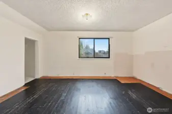 One of the three bedrooms upstairs.
