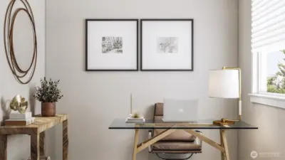 Flex space on main floor rendering (Facade, Ext Colors, Interior Photos & Floor Plans for illustrative purposes only. Actual Facade, Ext Colors, Interiors & Floor Plans may differ.)