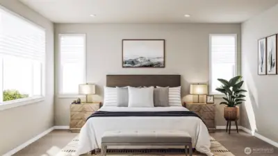 Primary Suite (Facade, Ext Colors, Interior Photos & Floor Plans for illustrative purposes only. Actual Facade, Ext Colors, Interiors & Floor Plans may differ.)