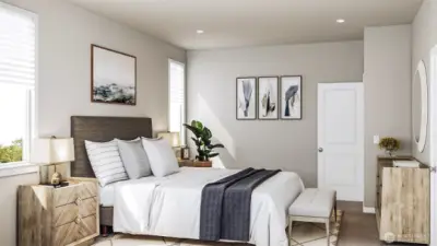 Primary suite (Facade, Ext Colors, Interior Photos & Floor Plans for illustrative purposes only. Actual Facade, Ext Colors, Interiors & Floor Plans may differ.)