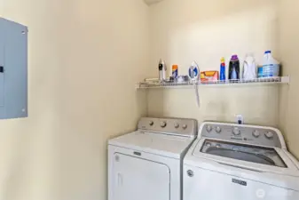 Laundry Room W/ Storage Space Upstairs