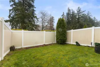 The fenced yard offers space for pets & play. Add in some raised garden beds and grow your own flowers or veggies.